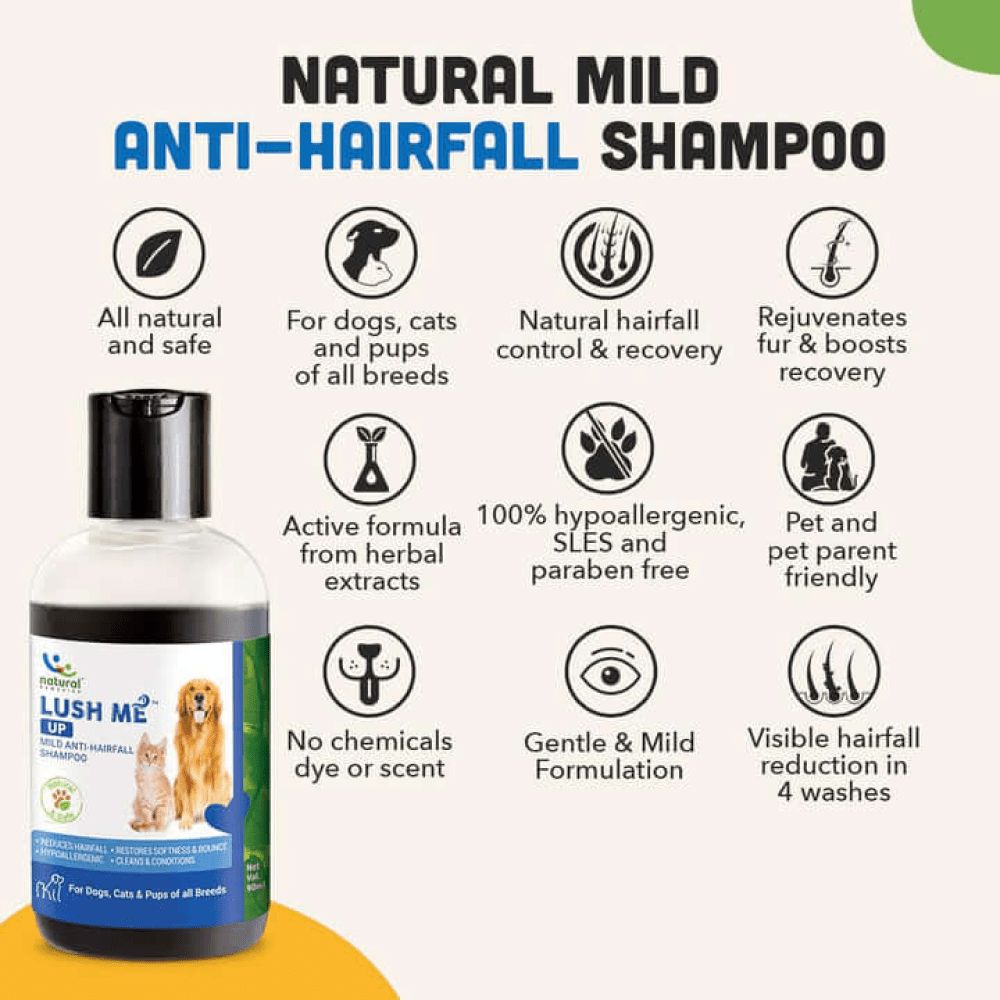 Natural Remedies Lush Me Up Anti Hairfall Shampoo for Dogs and Cats image 2