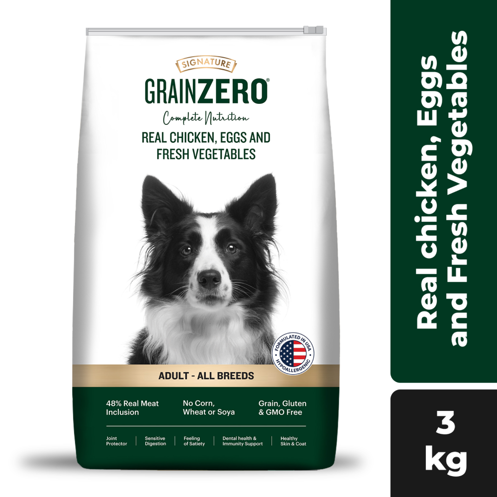 Signature Grain Zero Real Chicken, Egg and Vegetables Adult Dog Dry Food image 9