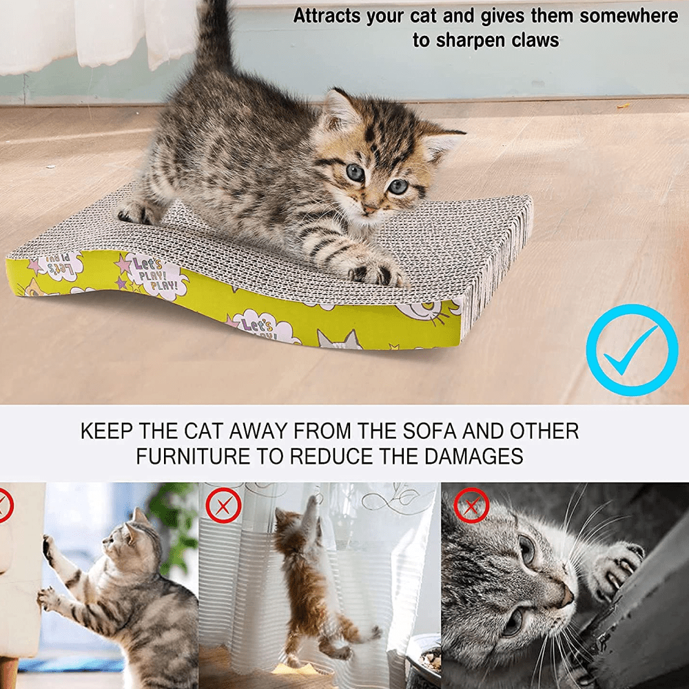 GiGwi Johnny Stick with Catnip & Natural Feathers Toy and Emily Pets Sofa Bed Scratching Pad for Cats and Kittens Combos image 9