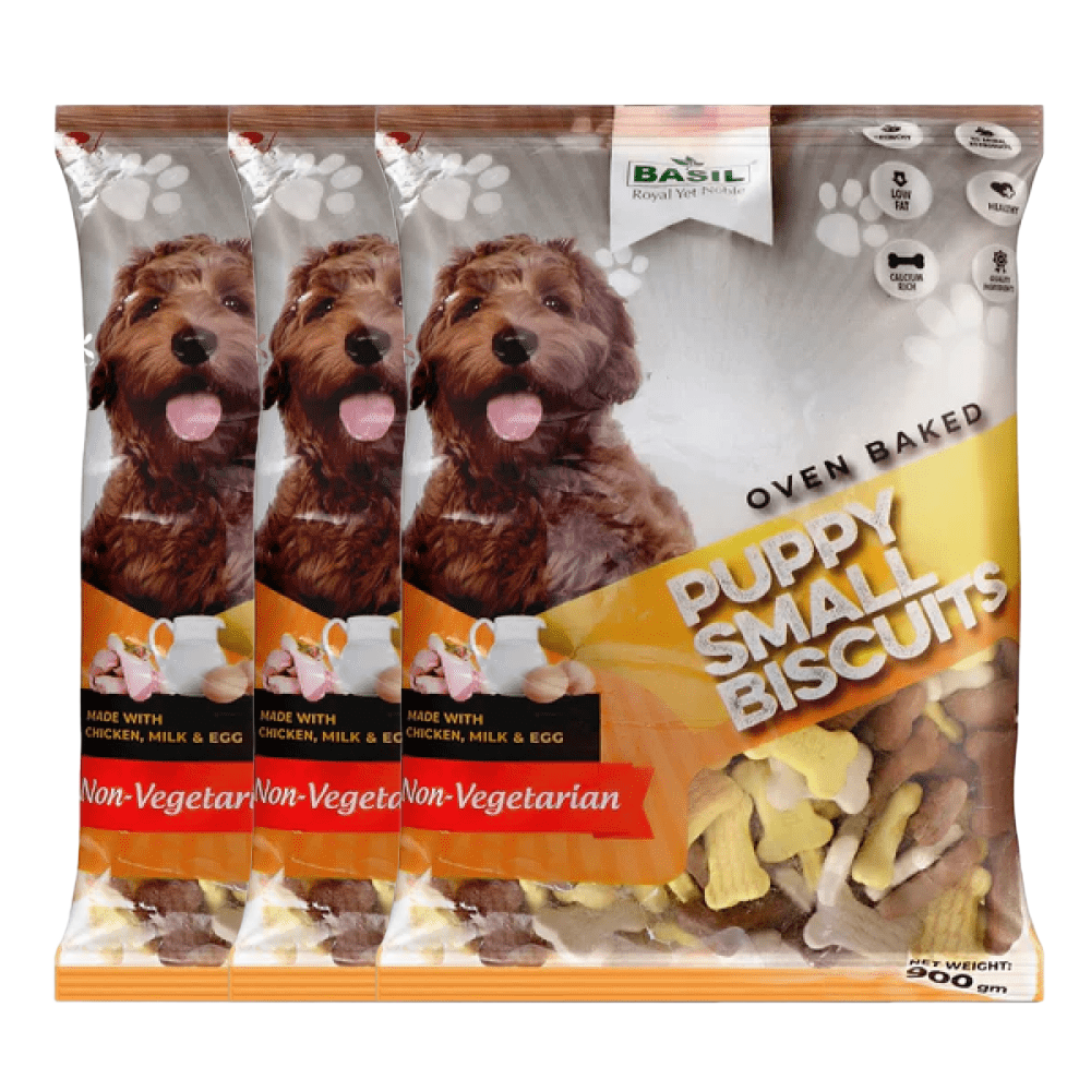 Basil Non Veg Bone Shaped Puppy Biscuits image 7