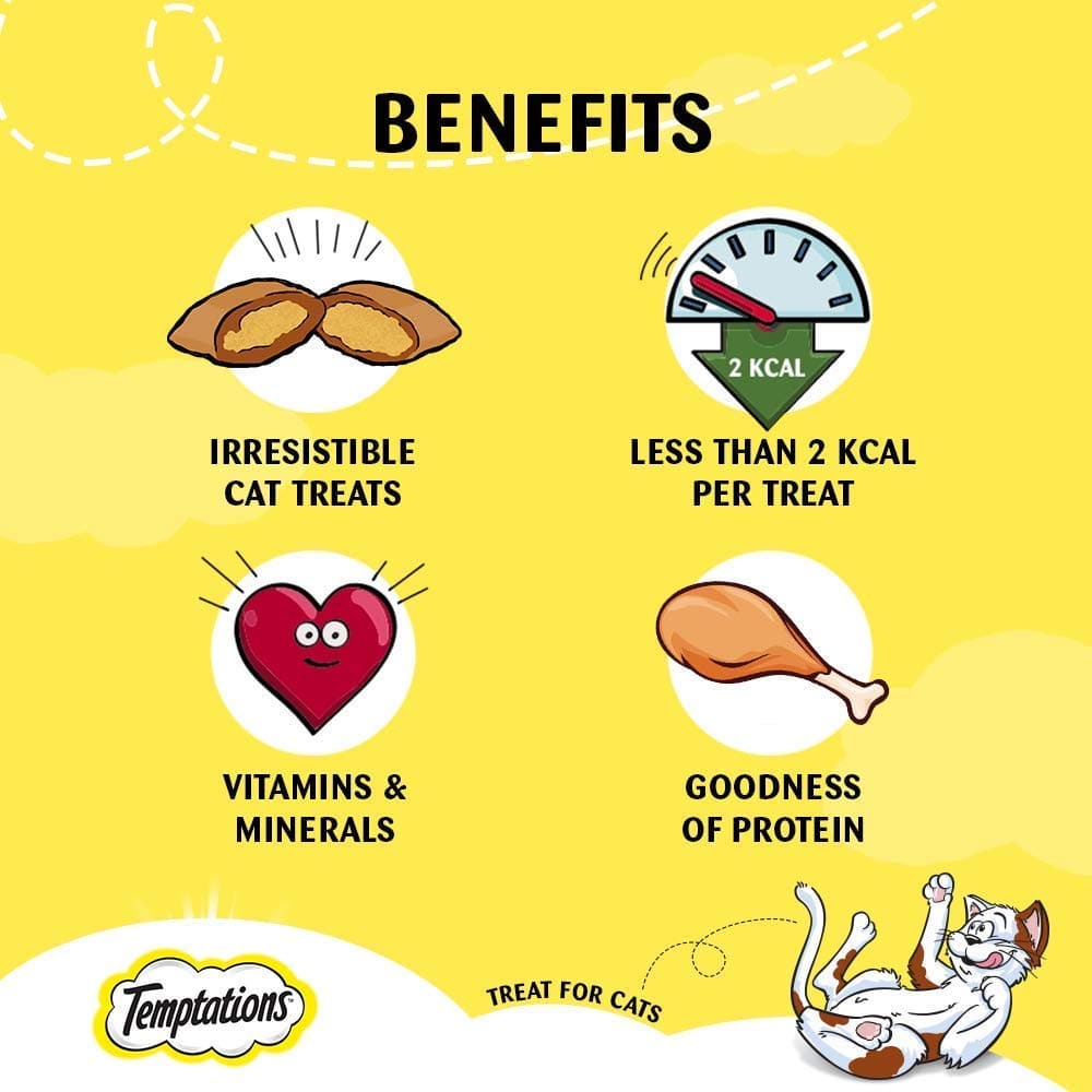 Temptations Savoury Salmon, Seafood Medley and Tasty Chicken Flavour Cat Treats Combo image 7