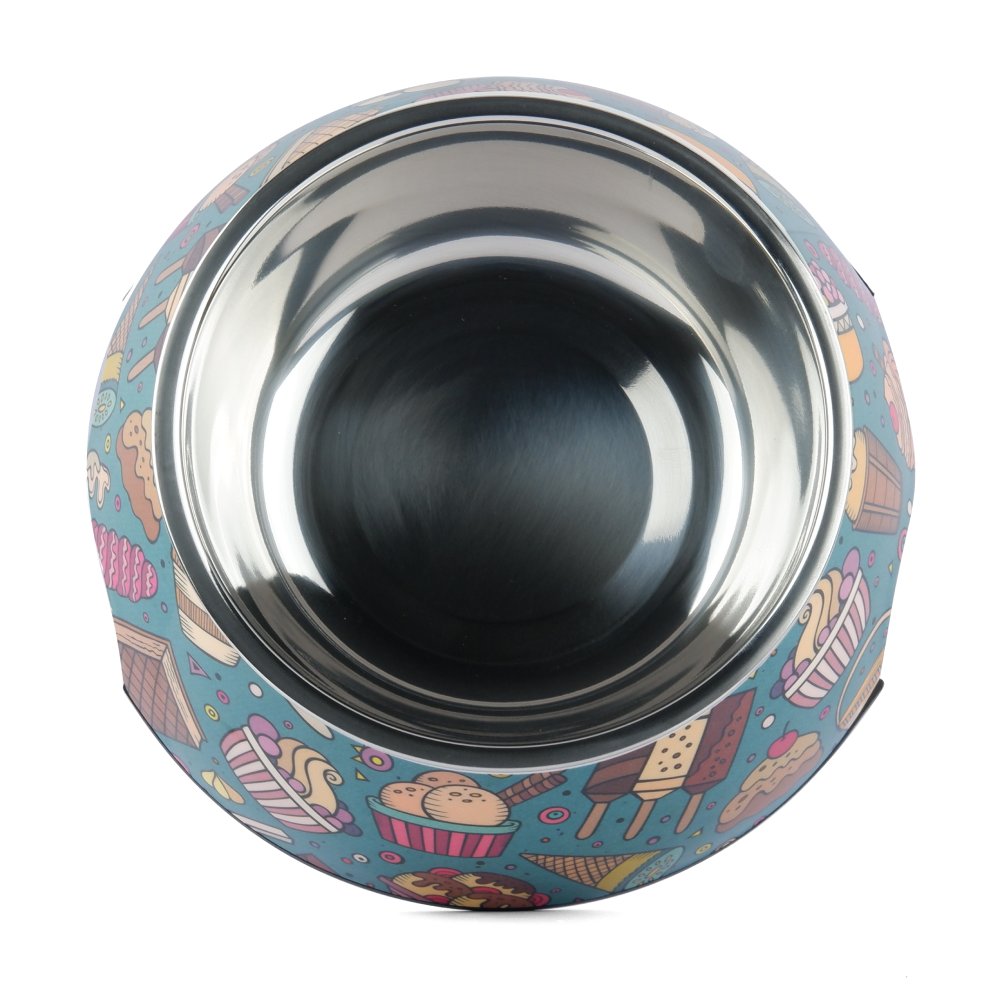 Pet Vogue Ice Cream and Muffins Pattern Colourful Bowl for Dogs and Cats image 3
