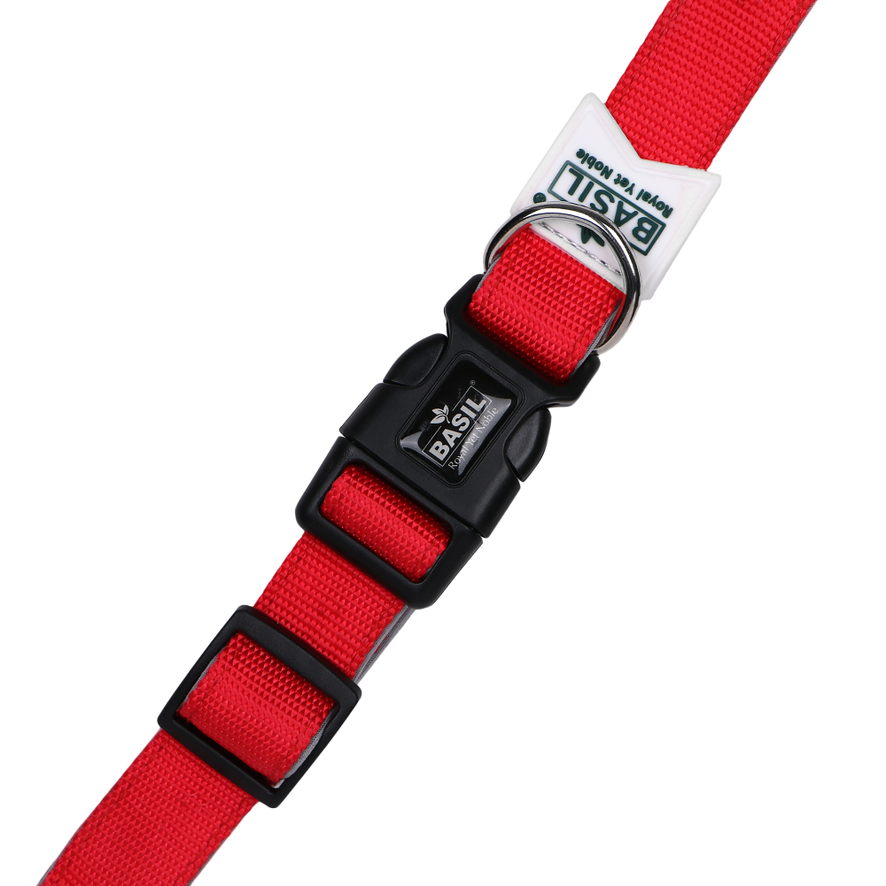 Basil Nylon Padded Collar for Dogs (Red) image 8