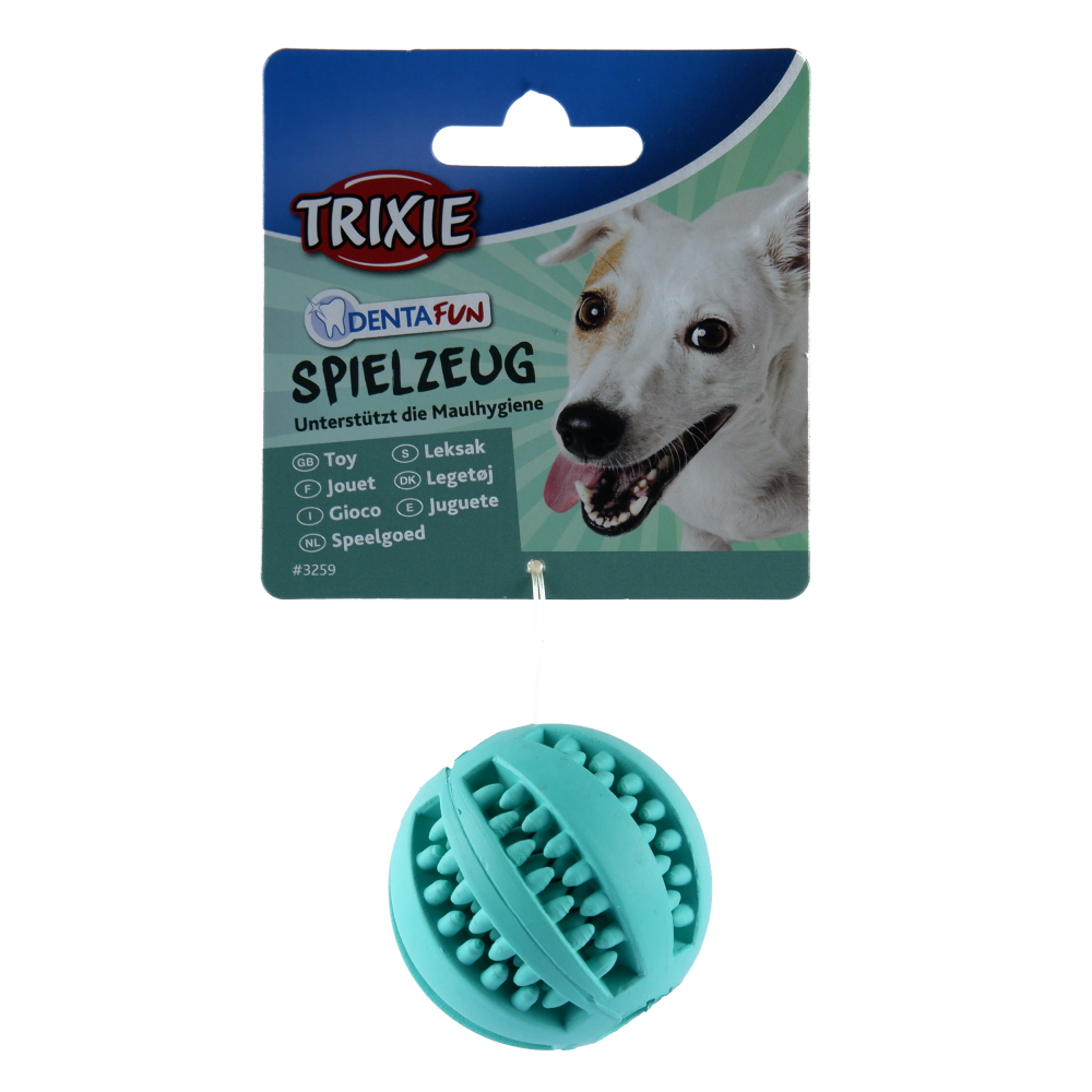 Trixie Denta Fun Ball Mint Flavour Natural Rubber Toy for Dogs | For Medium Chewers image 3
