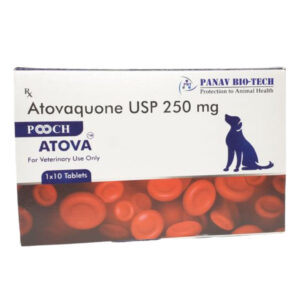 Panav Biotech Pooch Atova (Atovaquone) 250mg for Dogs (pack of 10 tablets)