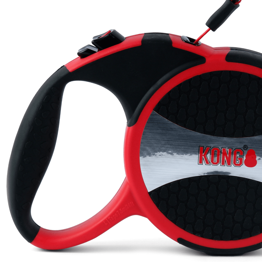 Kong Explore Retractable Leash for Dogs and Cats (Red) image 2