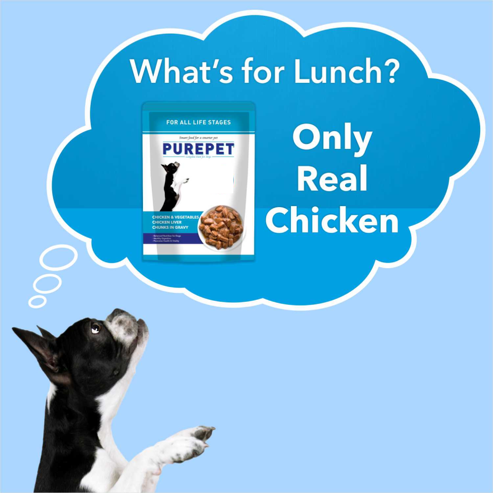 Purepet Chicken & Vegetable Chunks in Gravy Adult Dog Wet Food image 2