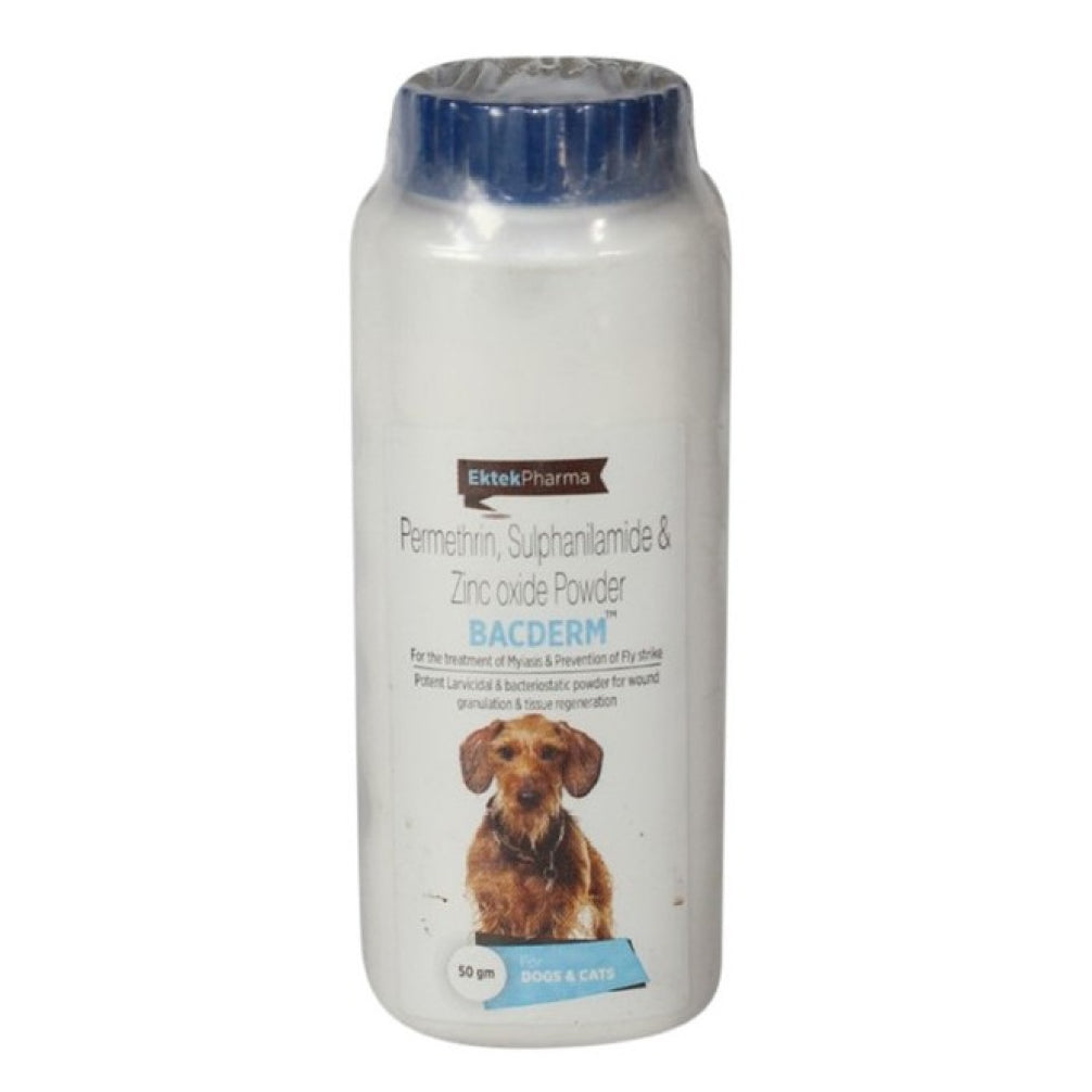 Ek Tek Bacderm Powder Wound Care for Dogs and Cats