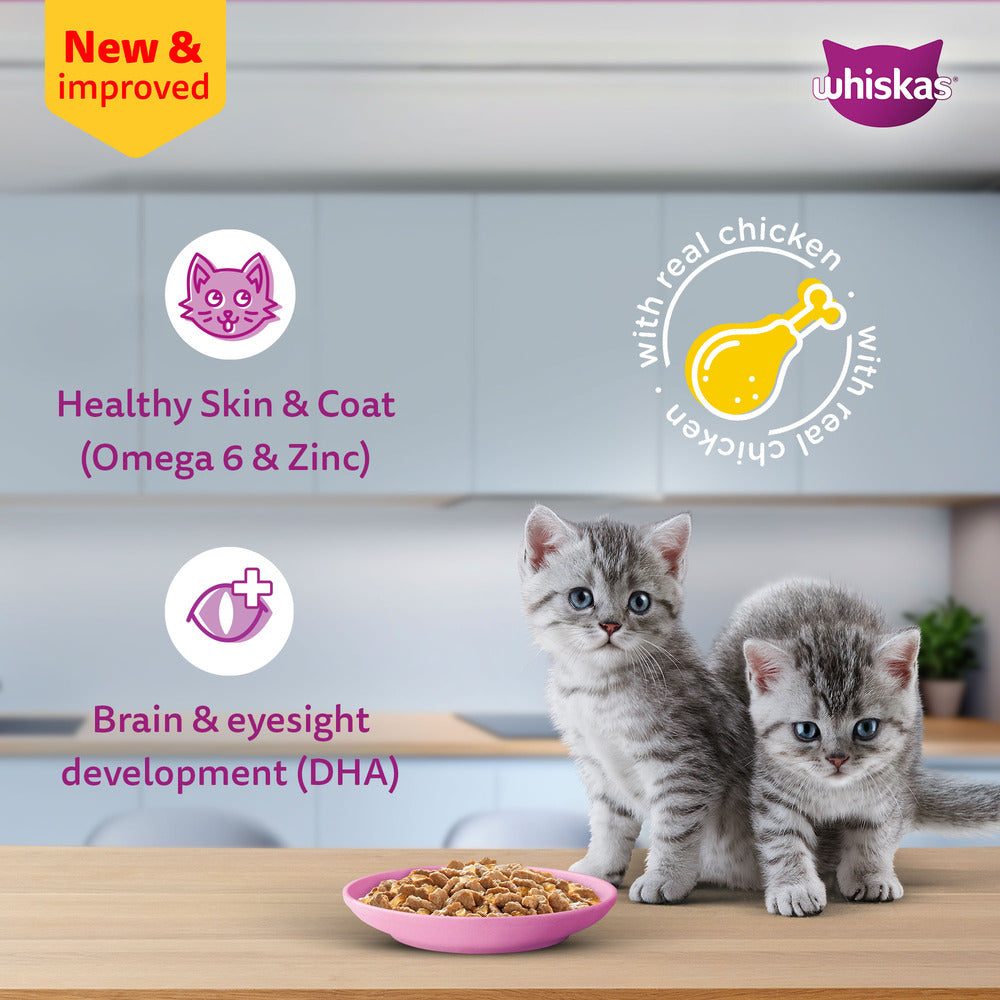 Whiskas Chicken in Gravy Meal Kitten Wet Food image 4