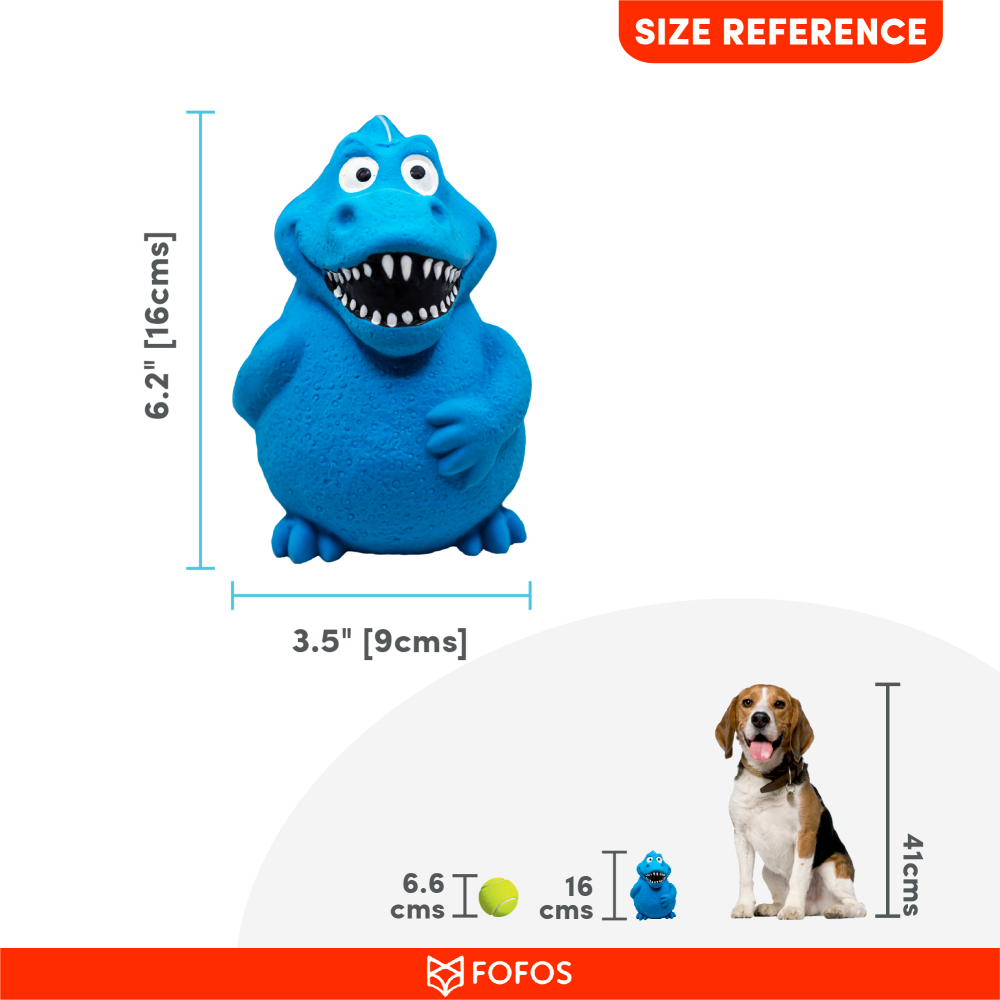 Barkbutler x Fofos Latex Bi Dinosaur Squeaky Toy for Dogs image 6