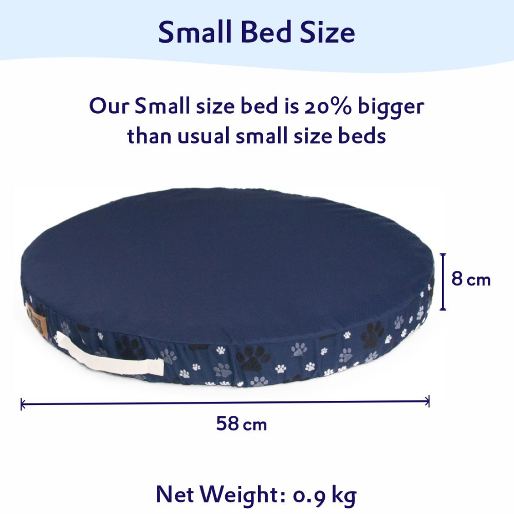 Petter World Orthopedic Round Flat Foam Mattress Bed with Thick & Durable Washable Cover (Ensign Blue) image 3