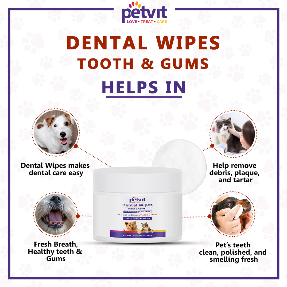 Petvit Dental Wipes for Dogs and Cats image 5