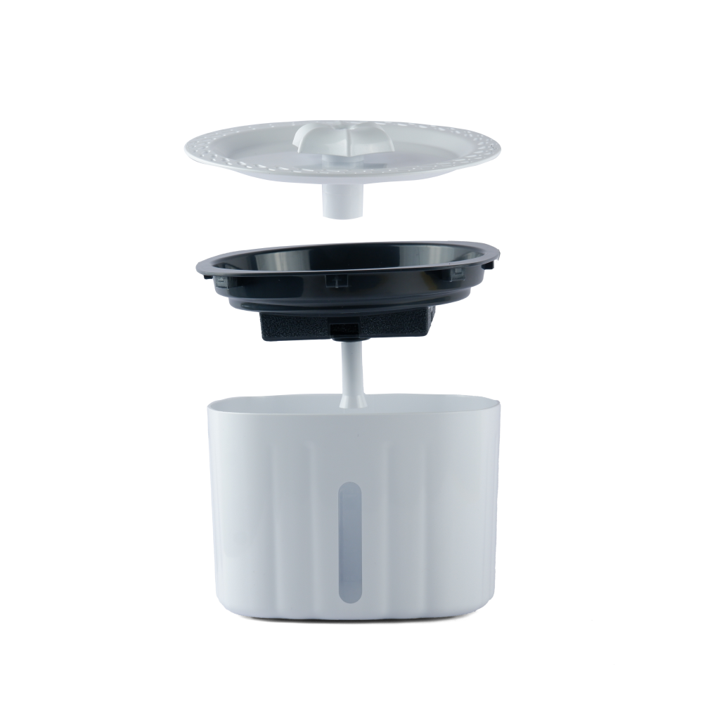 Trixie Water Drinking Fountain Flower for Dogs and Cats (White and Grey) image 5