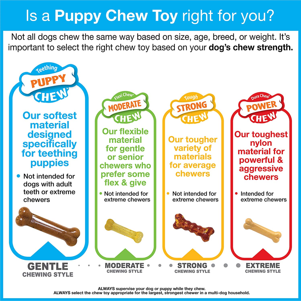 Nylabone Puppy Teething Chicken Flavoured Chew Bone Toy for Dogs (Brown) image 8
