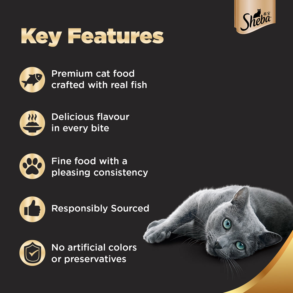 Sheba Chicken Loaf and Tuna Pumpkin & Carrot In Gravy Rich Premium Adult Fine Cat Wet Food Combo image 10