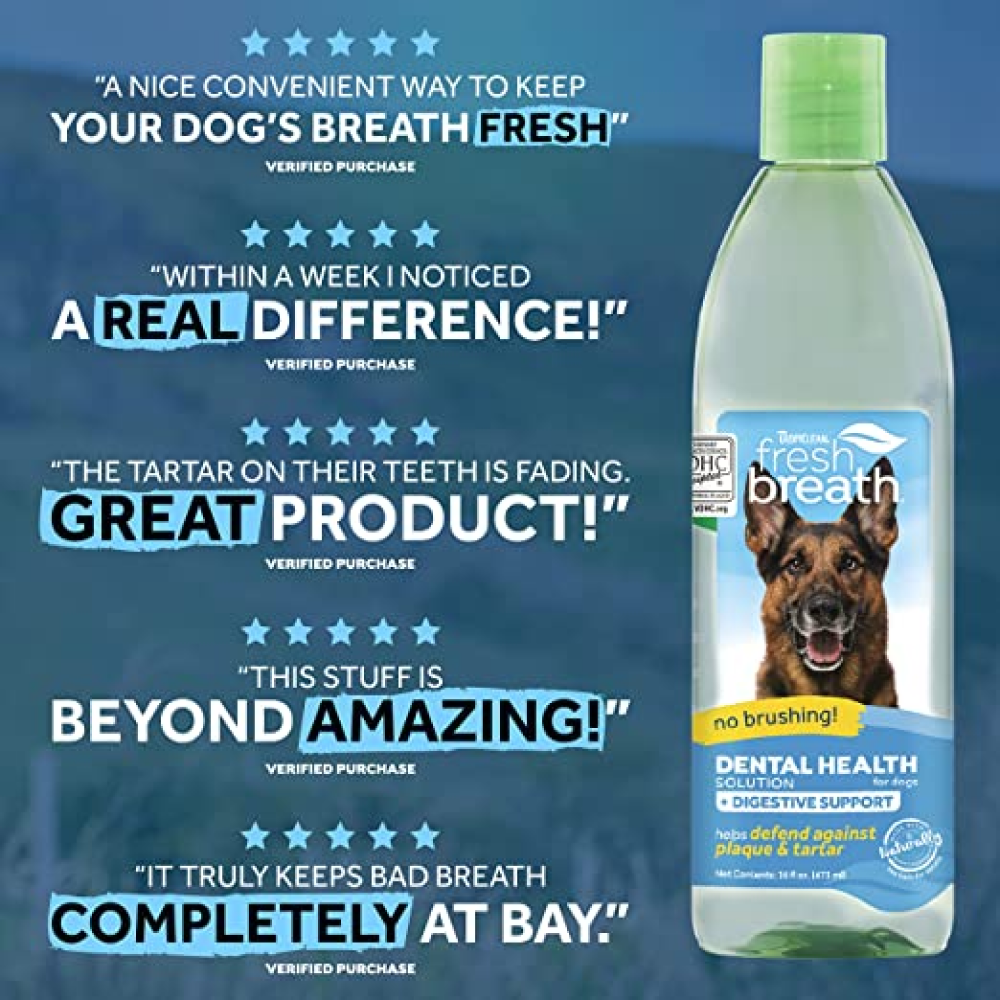 Tropiclean Fresh Breath Digestive Support Water Additive for Dogs image 6