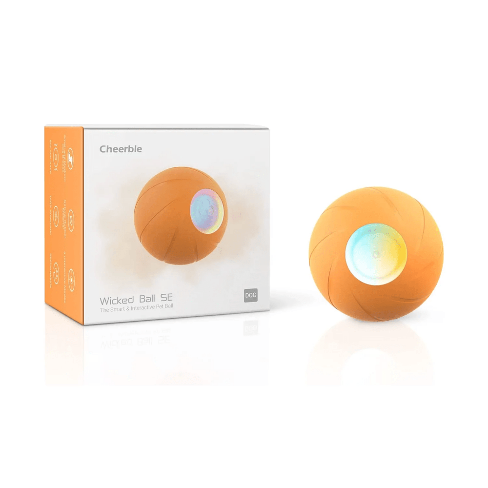 Cheerble Wicked SE Ball Toy for Dogs (Orange) | For Medium Chewers image 3