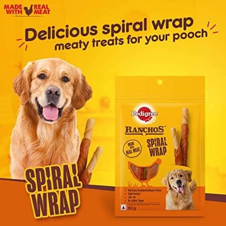 Pedigree Ranchos Spiral Wrap Chicken & Smokey Lamb and Ranchos Super Bones Chicken & Milk Dog Treats Combo image 5