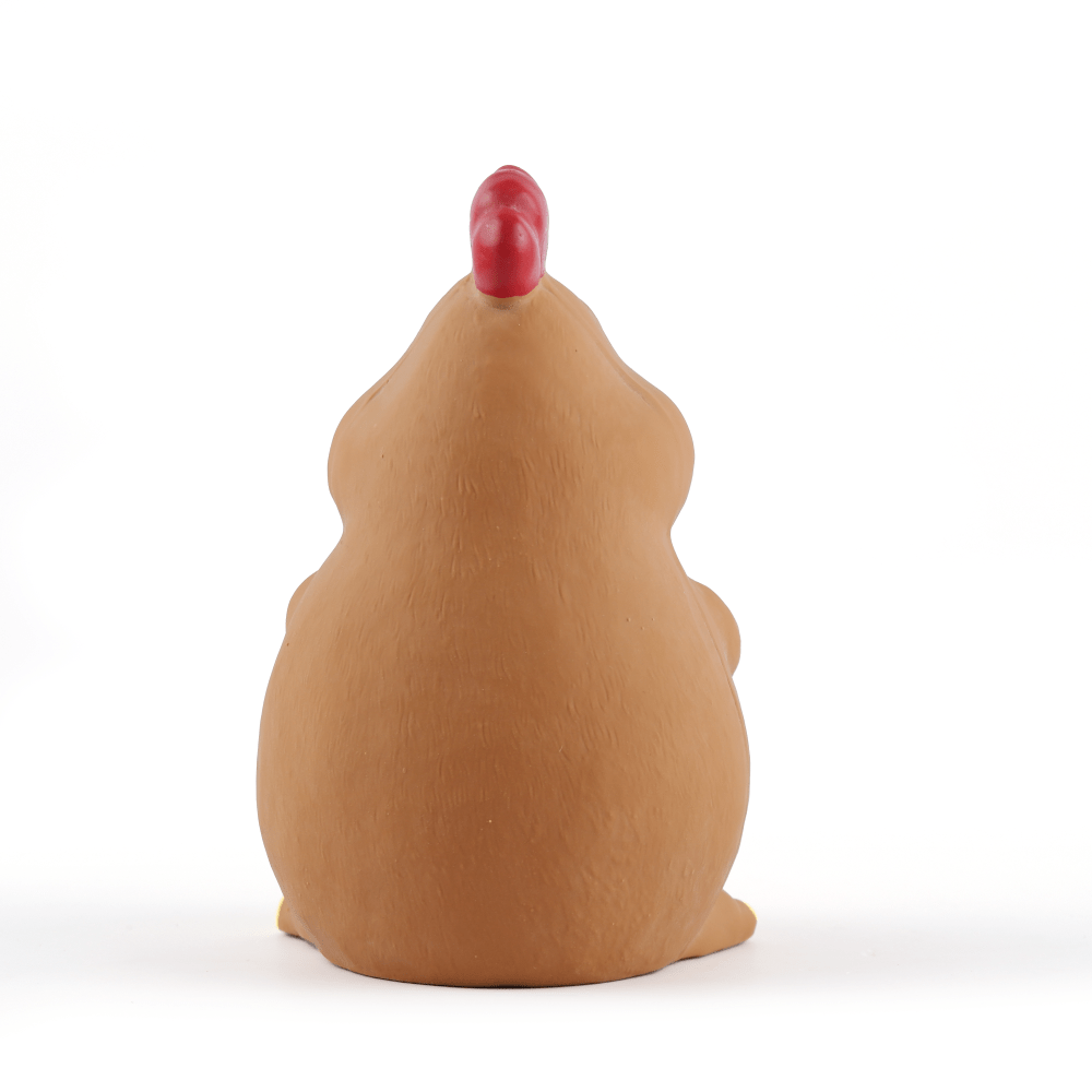 Barkbutler x Fofos Latex Bi Rooster Squeaky Toy for Dogs (Brown) image 5