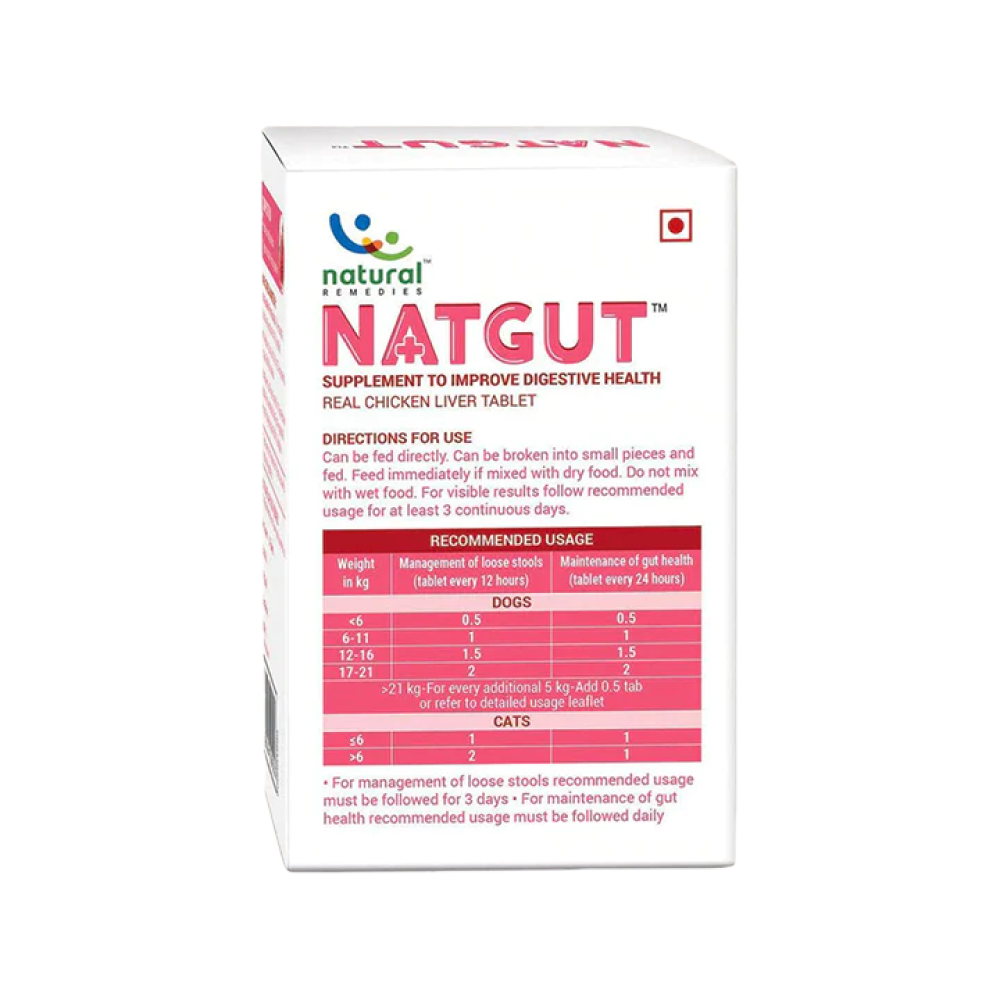 Natural Remedies Natgut Digestive Tablets for Dogs and Cats image 6