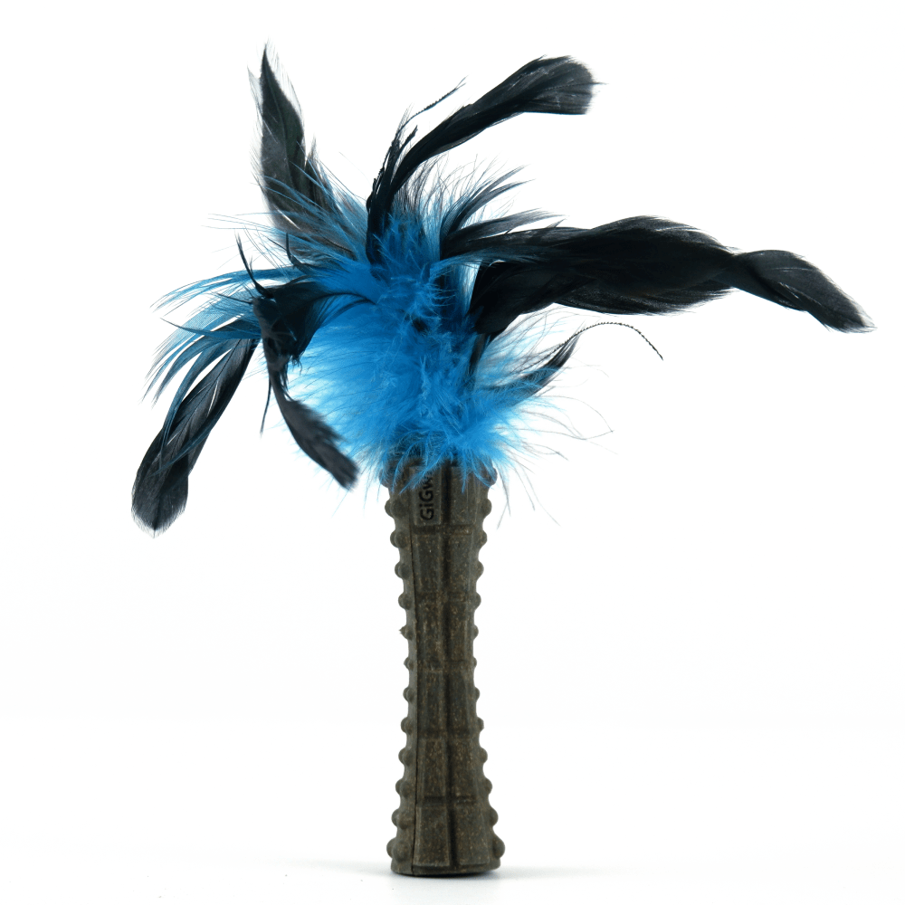 GiGwi Johnny Stick with Catnip & Natural Feathers Toy and Emily Pets Sofa Bed Scratching Pad for Cats and Kittens Combos image 2