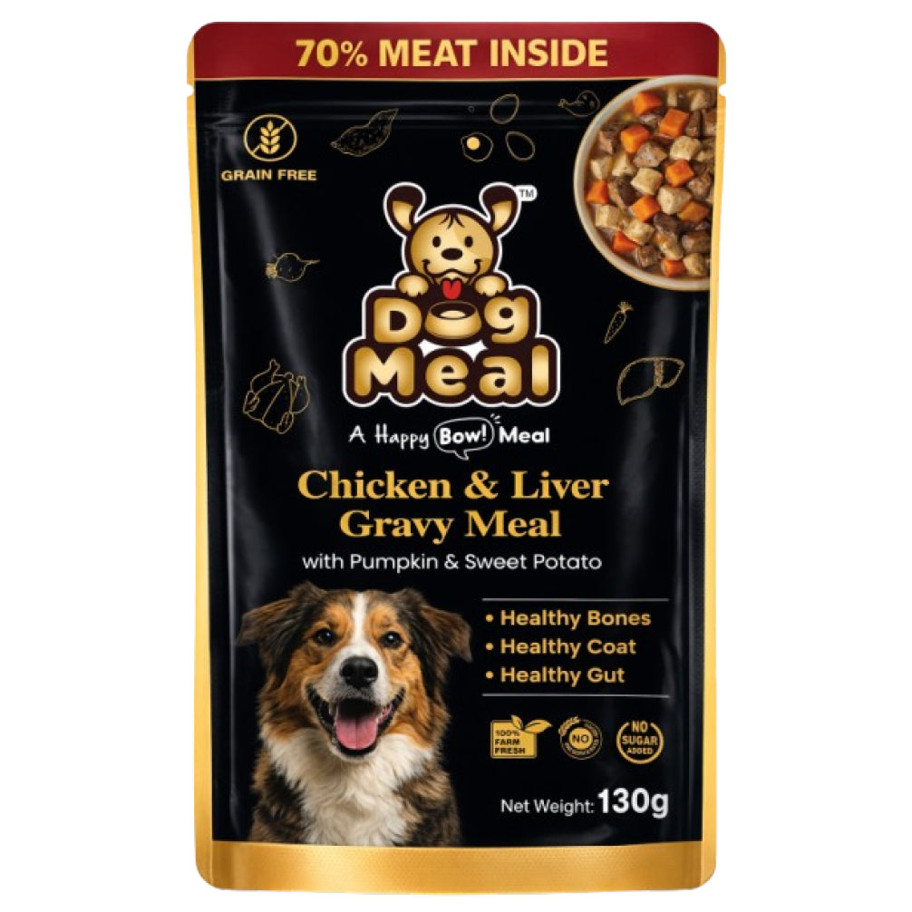 Dog Meal Chicken & Liver Gravy Meal with Pumpkin & Sweet Potato Dog Wet Food image 1