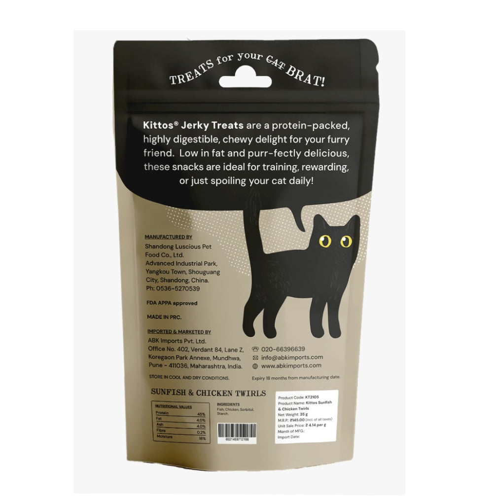 Kittos Purr Fect Sunfish Chicken and Twirls Cat Treats image 7