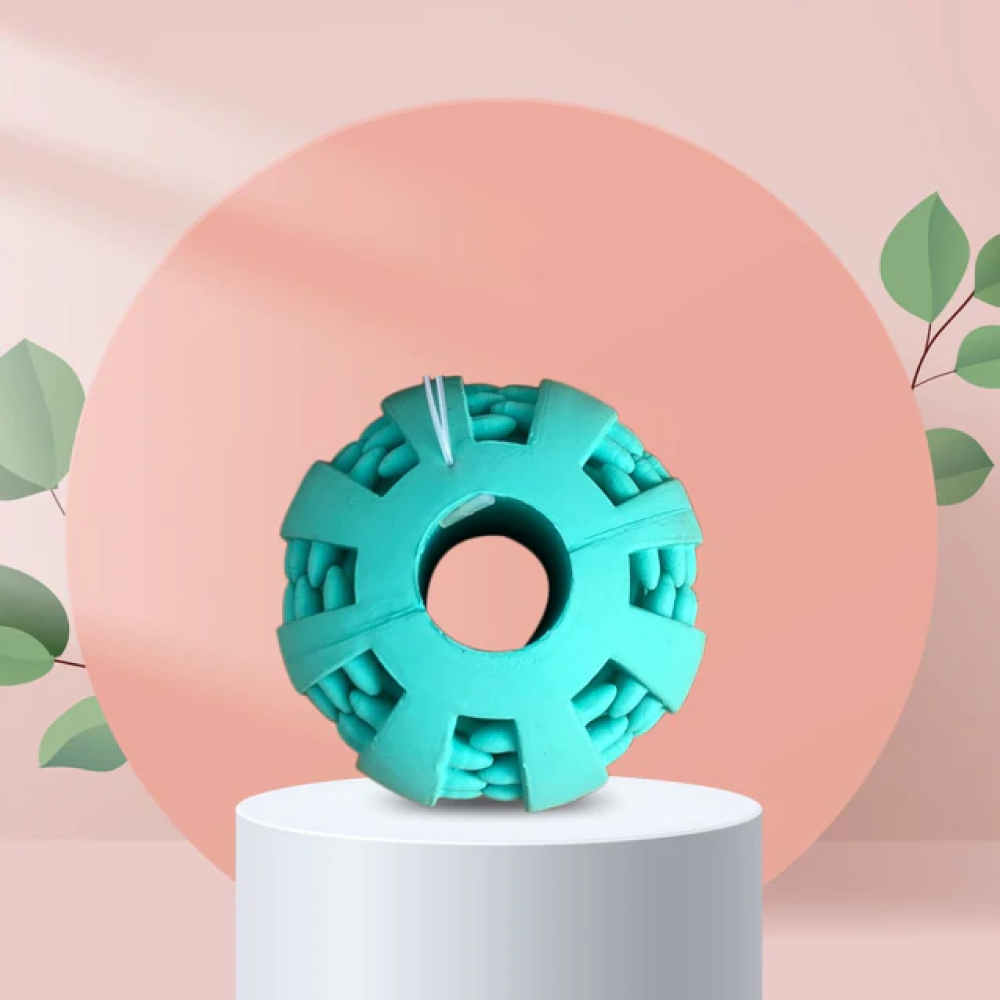 Trixie Denta Mint Flavour Natural Rubber Fun Rugby Ball Toy for Dogs | For Medium Chewers image 3