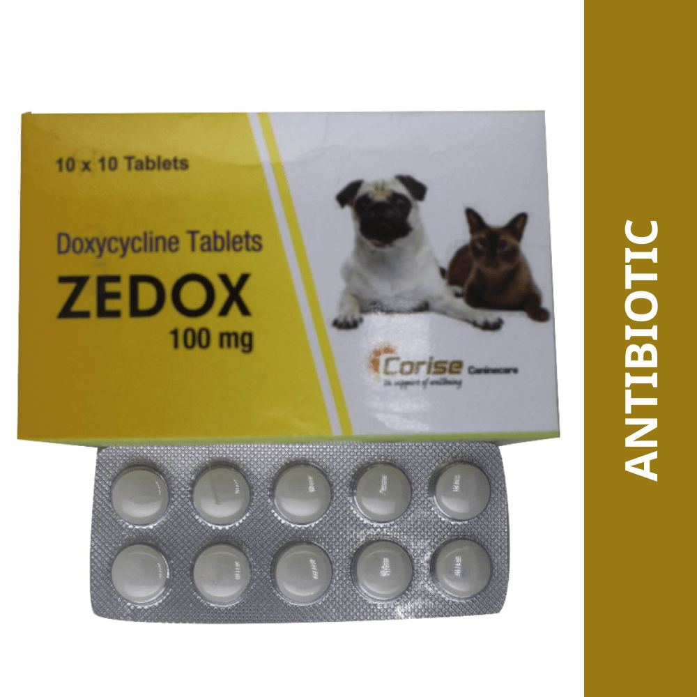 Corise Zedox (Doxycycline) 100mg Tablets for Dogs and Cats (10 tablets)