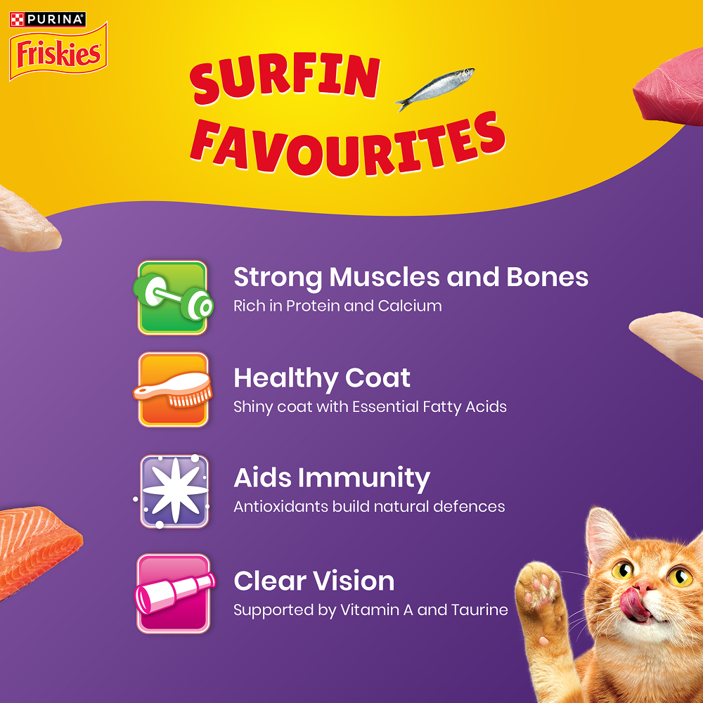 Purina Friskies Surfin Favourites Adult Cat Dry Food image 5