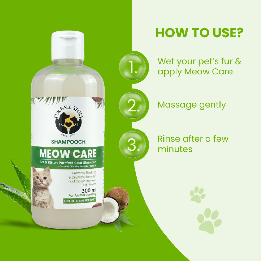 FurBall Story Shampooch Meow Care Shampoo for Cats image 5