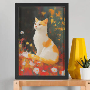 EverythingBoho The Farsighted Cat Wall Art (Black)
