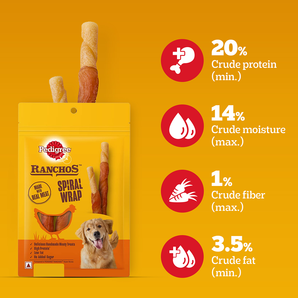 Pedigree Ranchos Spiral Wrap Chicken & Smokey Lamb Dog Treats image 3