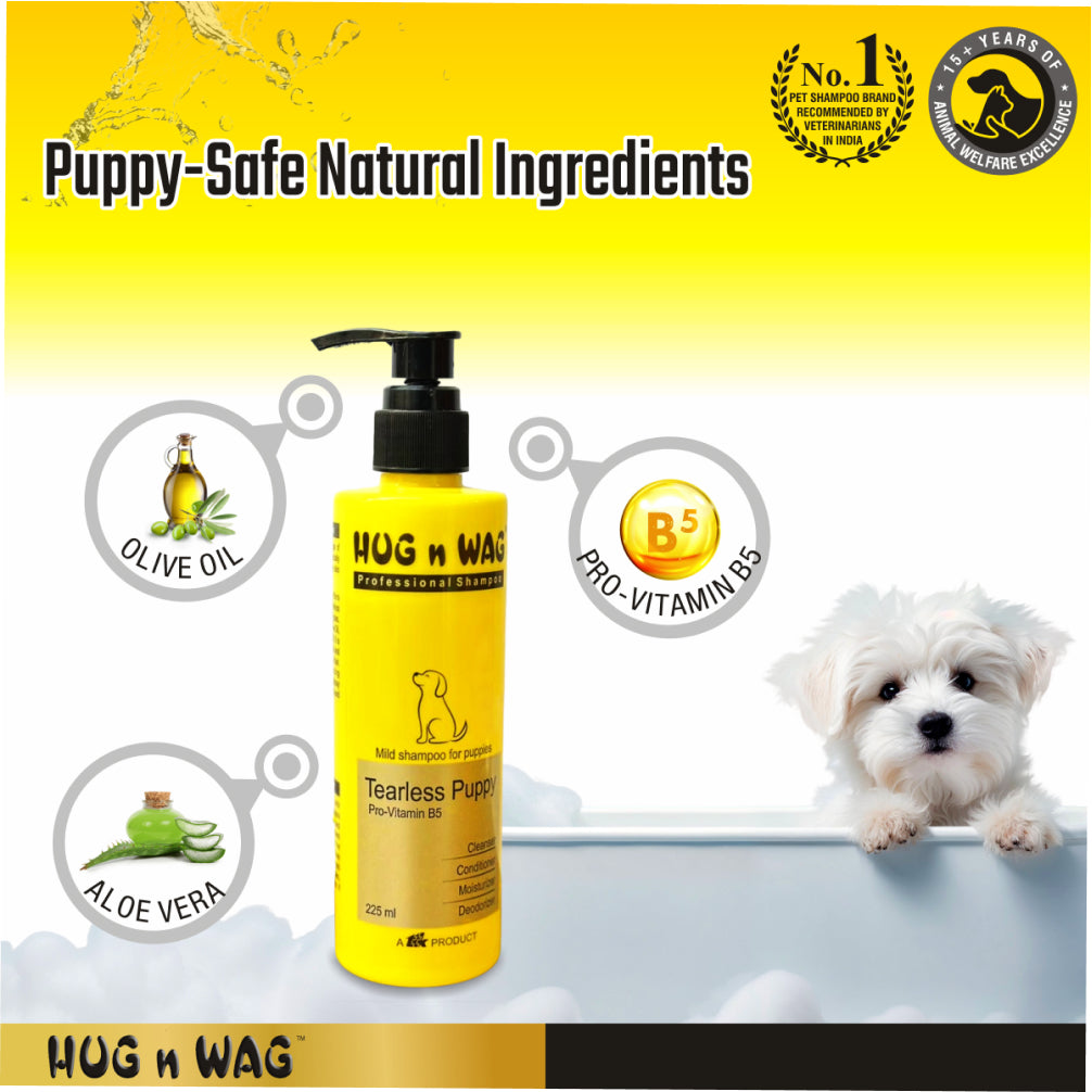 Ttk Hug n Wag Professional Tearless Puppy Shampoo with Pro Vitamin B5 image 6