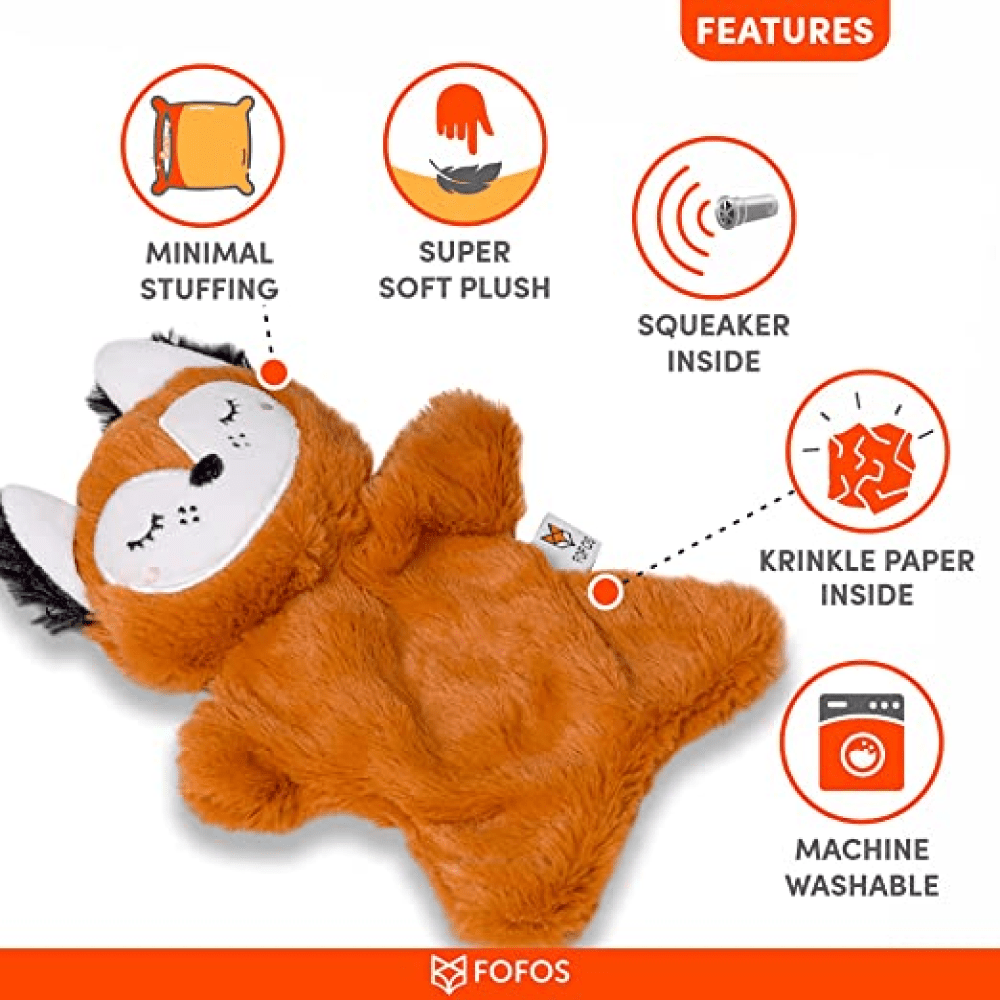 Barkbutler x Fofos Glove Plush Fox Toy for Dogs | For Soft Chewers image 6
