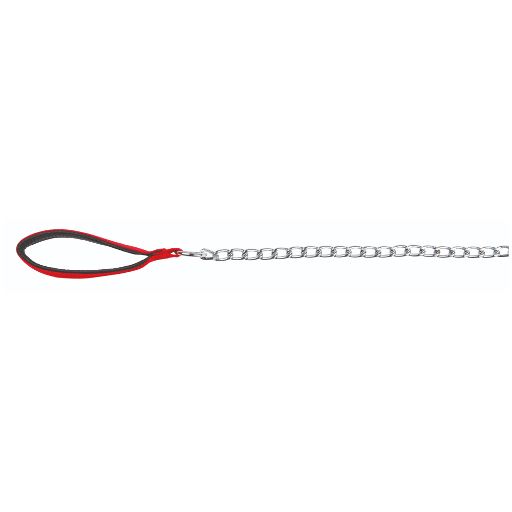 Trixie Chain Leash with Nylon Hand Loop for Dogs (Red) image 2