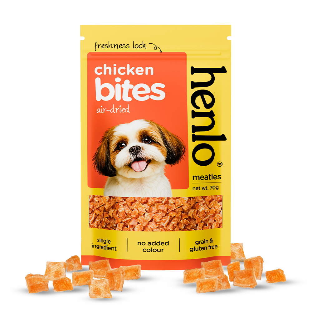 Henlo High Protein Air Dried Chicken Bites Dog Treats