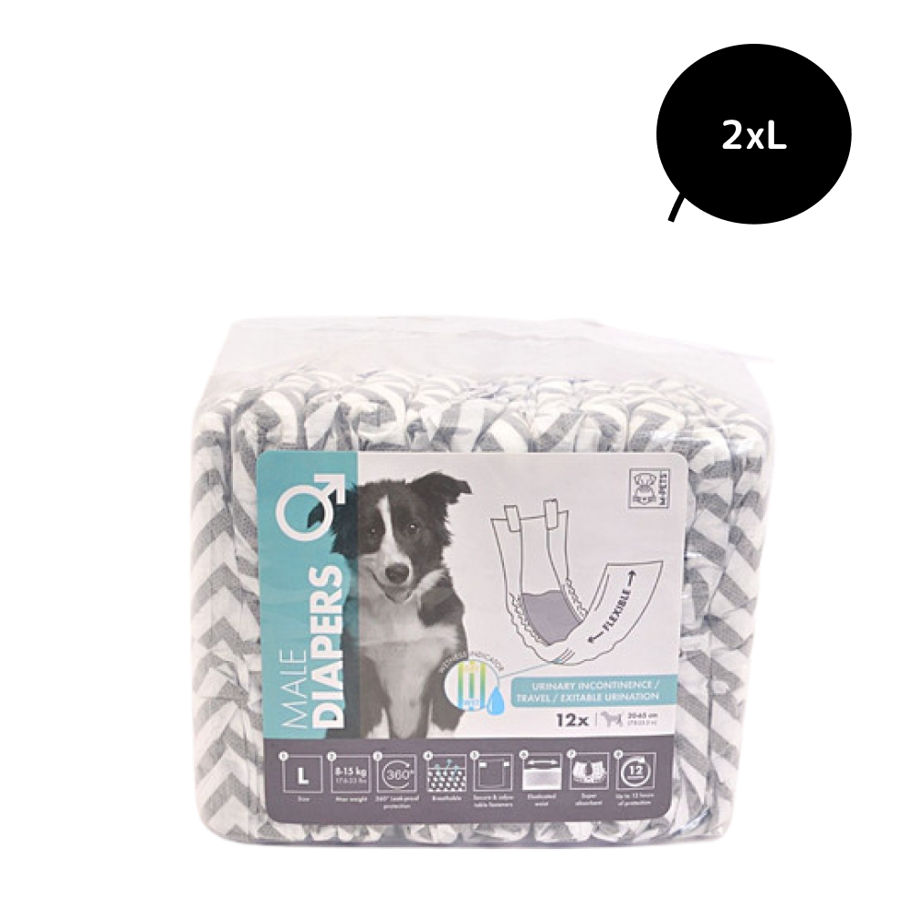 M Pets Diapers for Male Dogs (20x65cm) image 2