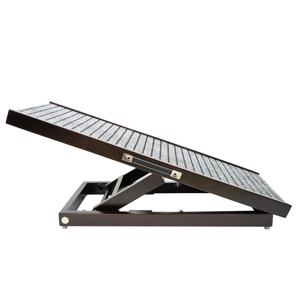FurryLiving Wooden Ramp for Dogs and Cats (Dark Brown) image 7