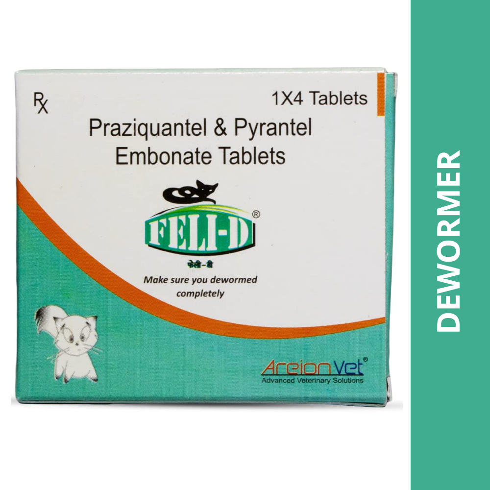 Areion Vet Feli D Deworming Tablets for Cats (pack of 4 tablets) image 2