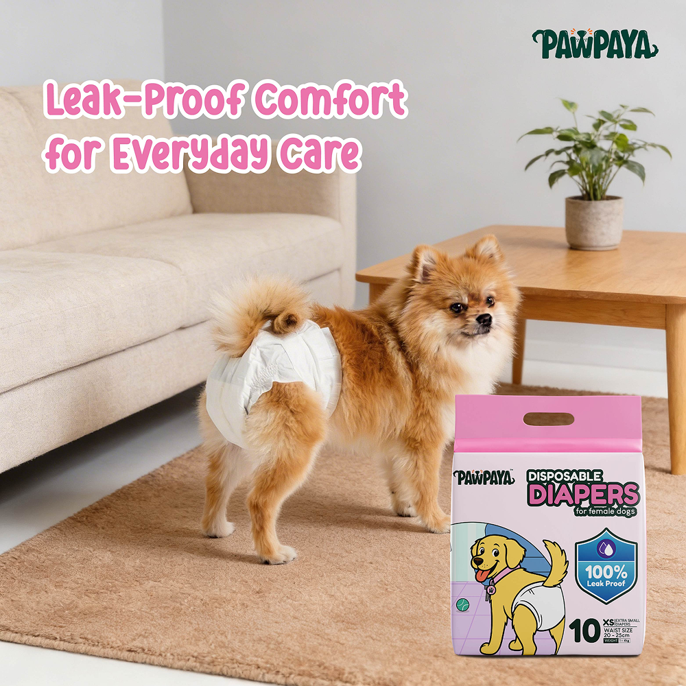 Pawpaya 100% Leak Proof Disposable Diapers for Female Dogs image 6
