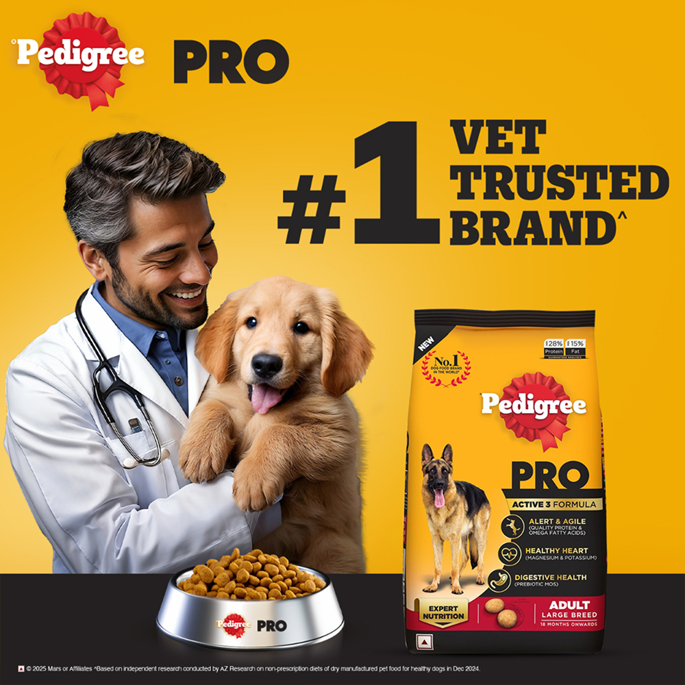 Pedigree PRO Expert Nutrition Active Adult (18 Months Onwards) Large Breed Dog Dry Food image 2