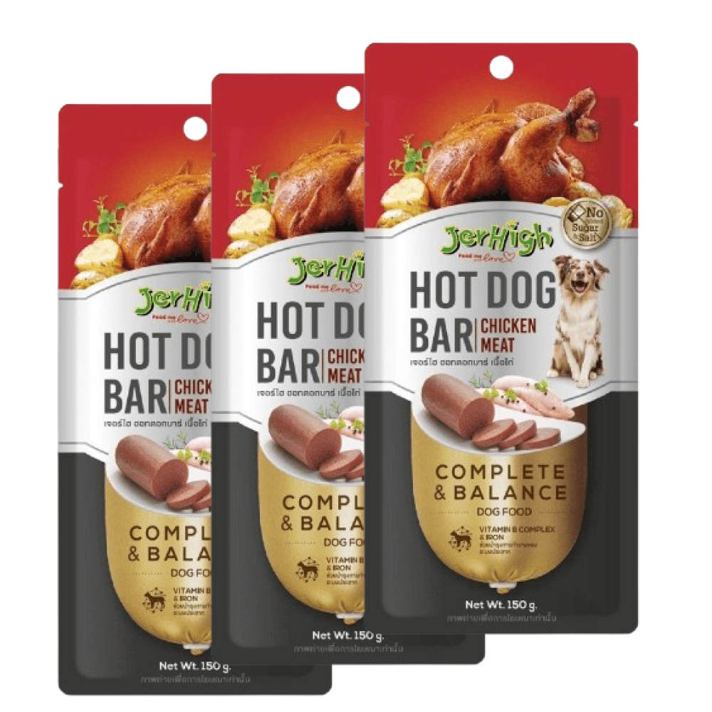 JerHigh Chicken Hot Dog Bar Dog Treats image 2