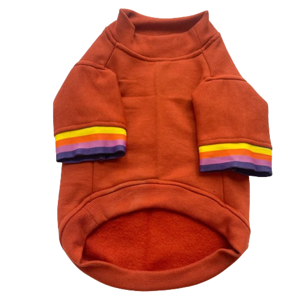 Pawgypets Smiley Sweatshirt for Dogs and Cats (Rust) image 4
