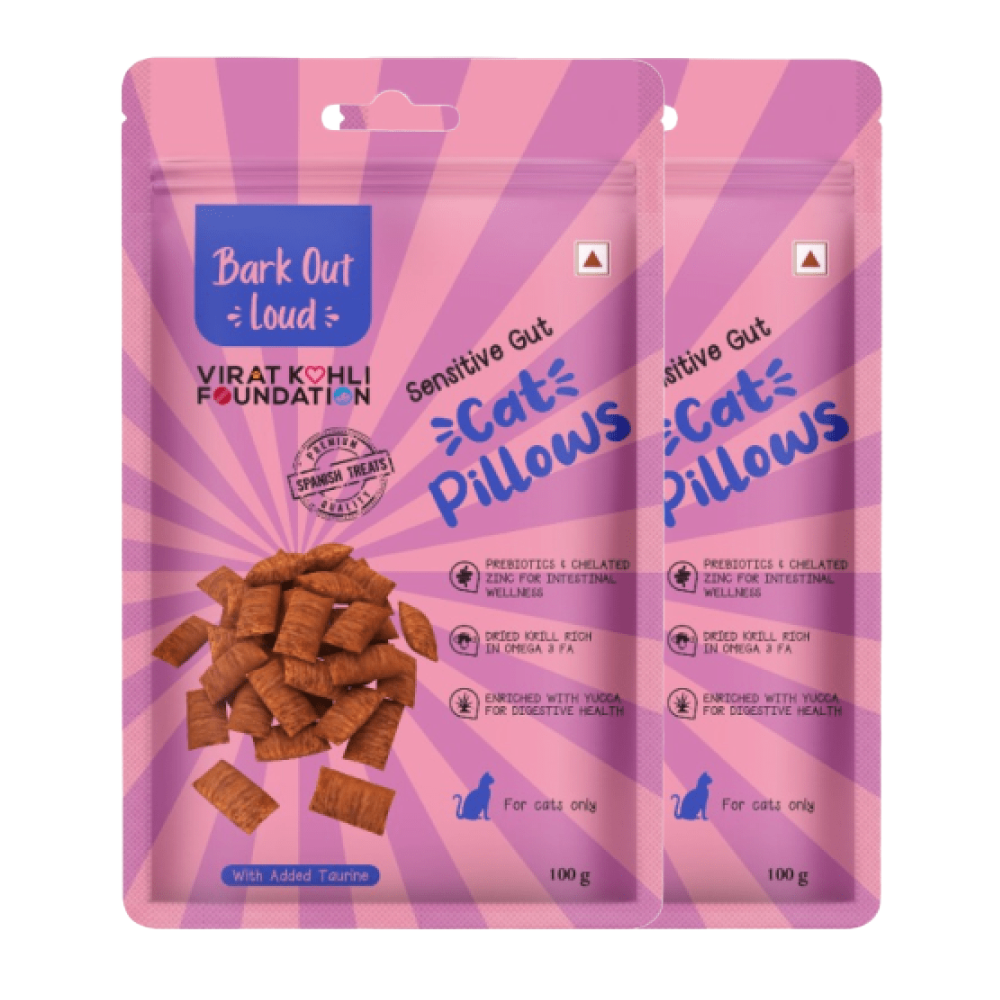 Bark Out Loud by Vivaldis Pillows for Sensitive Gut & Hairball Control Cat Treats Combo image 10