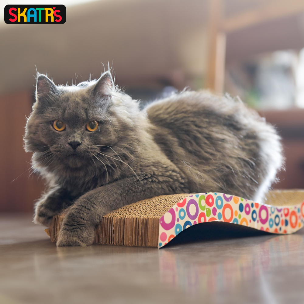 Skatrs The Satisfying Wave Cat Scratcher with 2g Premium Catnip Free (15x7.5x2.8in) image 4