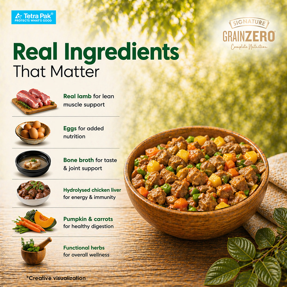 Signature Grain Zero Tetra Pack Real Lamb and Fresh Veggies Dog Fresh Food image 5