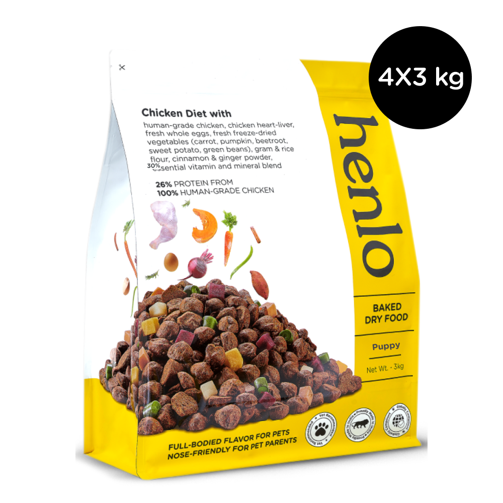 Henlo Chicken & Veg Baked Dry Food for Puppies & Small Breed Dogs | 100% Human Grade Ingredients image 2