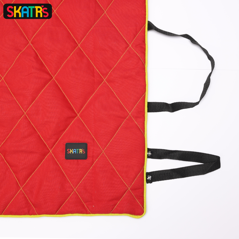 Skatrs Foldable Quilted Mat for Dogs and Cats (Red) image 7