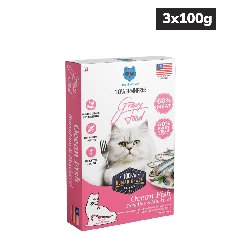Hachi Wilson Premium Ocean Fish Sardine and Mackerel Gravy Cat Wet Food image 6